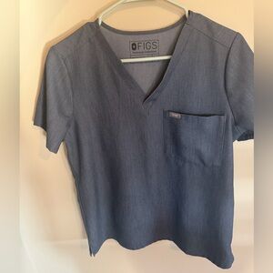 Figs Technical Collection  Blue  Scrub Top size Medium